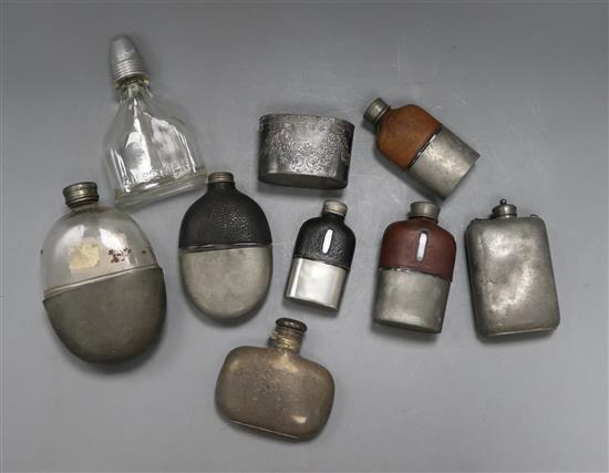 A quantity hip flasks